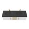 Castello Usa Thames 60-inch White Vanity Set with Black Top and Gold Handles CB-MC-60W-GLD-20146-BL - alternate 4